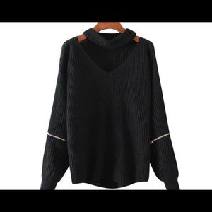 Chunky choker sweater